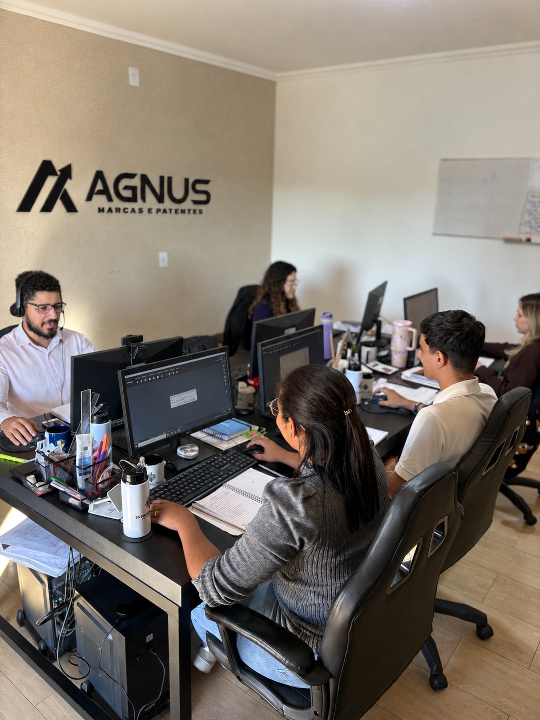 Ambiente de trabalho da equipe Agnus